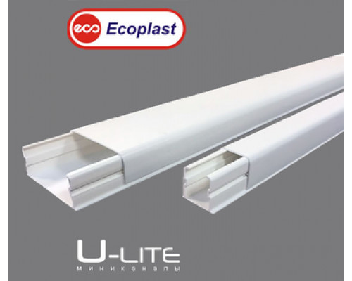 Фотография Кабель-канал 12х12 Ecoplast U-LITE 79000 белый, артикул 79000