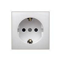 Ecoplast Розетка с з/к, со шторками глянцевая поверхность (белый) LK45